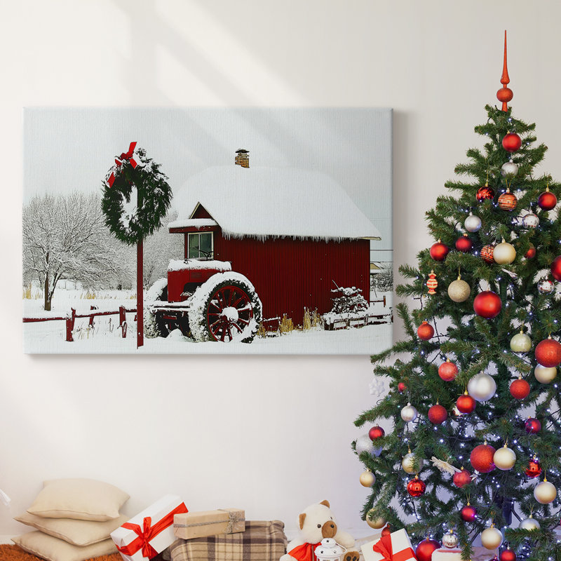 Christmas Holiday Arts - Toile tendue avec châssis XMA171439, H 12 po x l 18 po