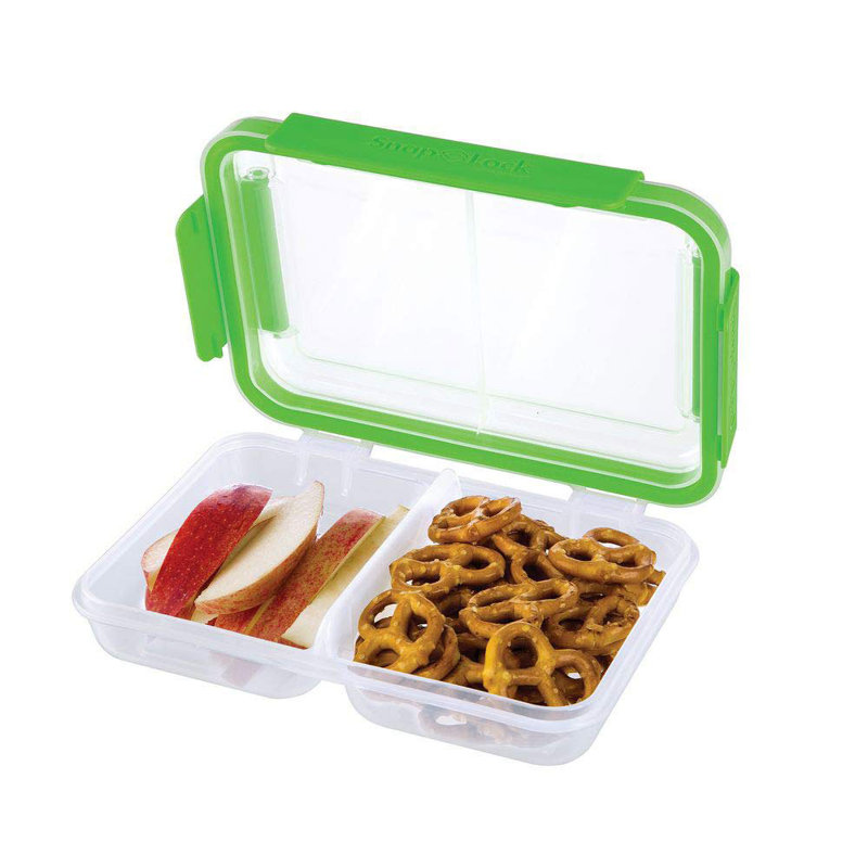 Contenants de rangement pour aliments de 16 onces séparés SnapLock international, Vert