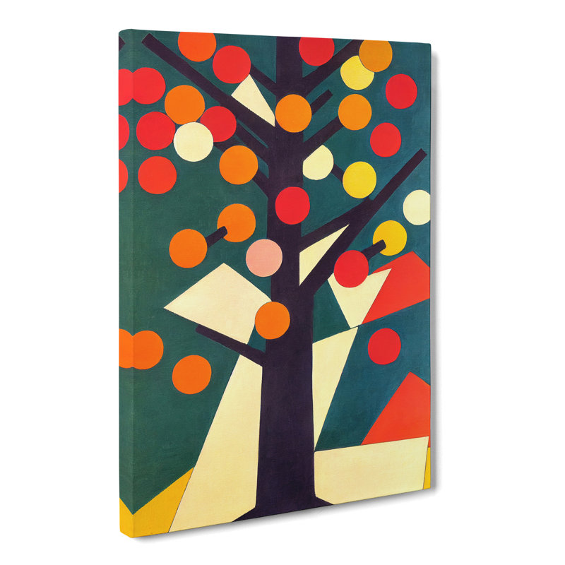 Dunblane Plum Tree Abstract - Wrapped Canvas, 76cm H x 50cm W x 3cm D