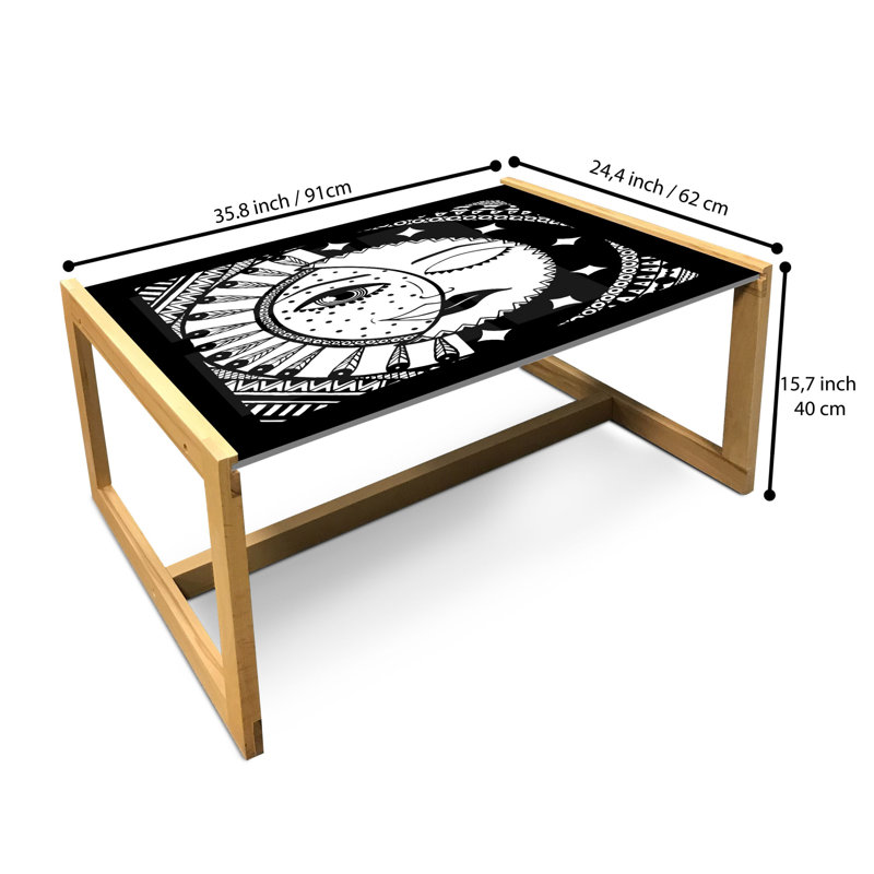 Irvina Sled Coffee Table, 40cm H x 91cm W x 62cm D