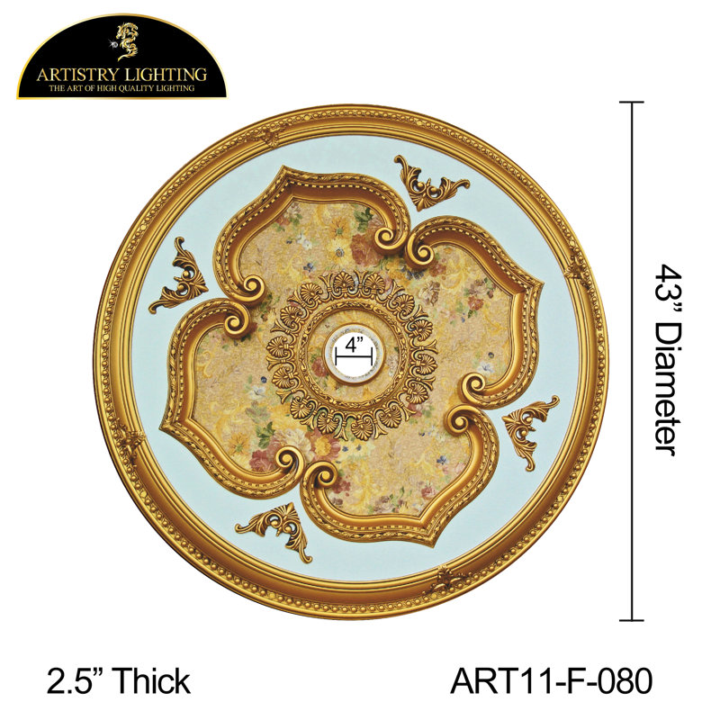 Motif floral rond rond 43 po