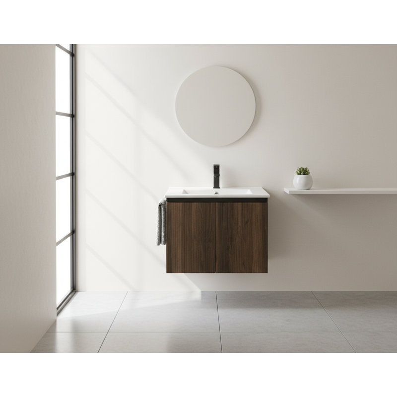 Meuble-lavabo mural flottant avec évier 24 po Goodyo