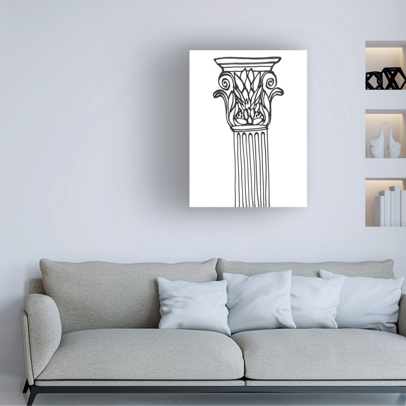 Ebern Designs, Melissa Wang, ancienne colonne I, art mural sur toile WAG37754, H 19 po x l 14 po