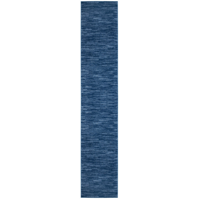Nourison Essentials Navy/Blue Indoor/Outdoor Area Rug, Runner 2'2" x 12'