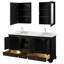 Ensemble de meuble-lavabo double 72 "avec miroir Deborah-40064462-61121000