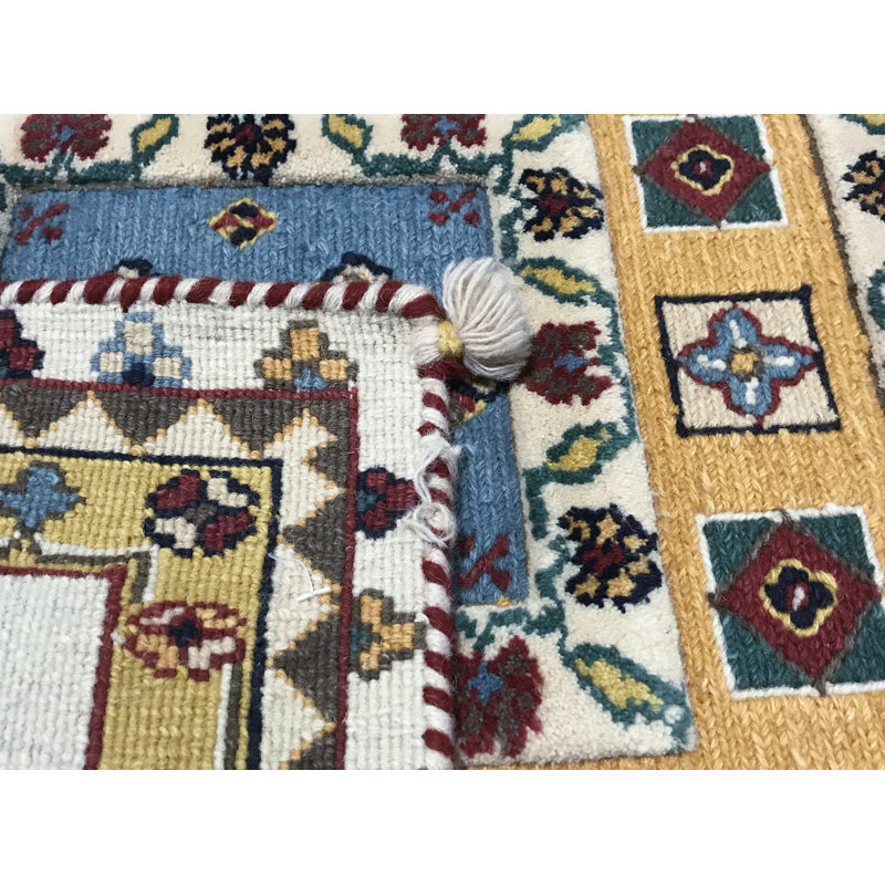 Hand-Knotted High-Quality Ivory Area Rug