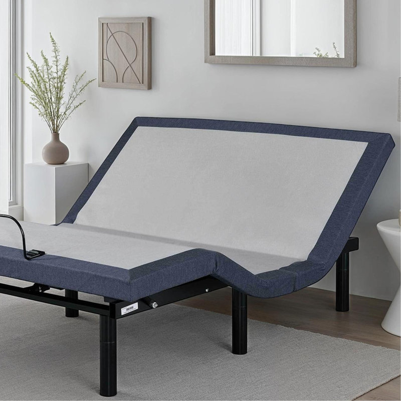 Grand lit réglable avec base de massage et réglages de la tête et des pieds