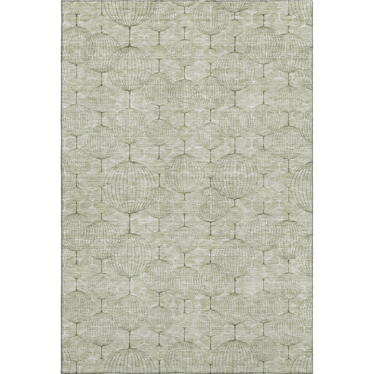 Premium Machine Washable Prisco Aloe Rug