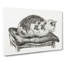 Cat Upon A Cushion by Jean Bernard - Wrapped Canvas Print-55371720