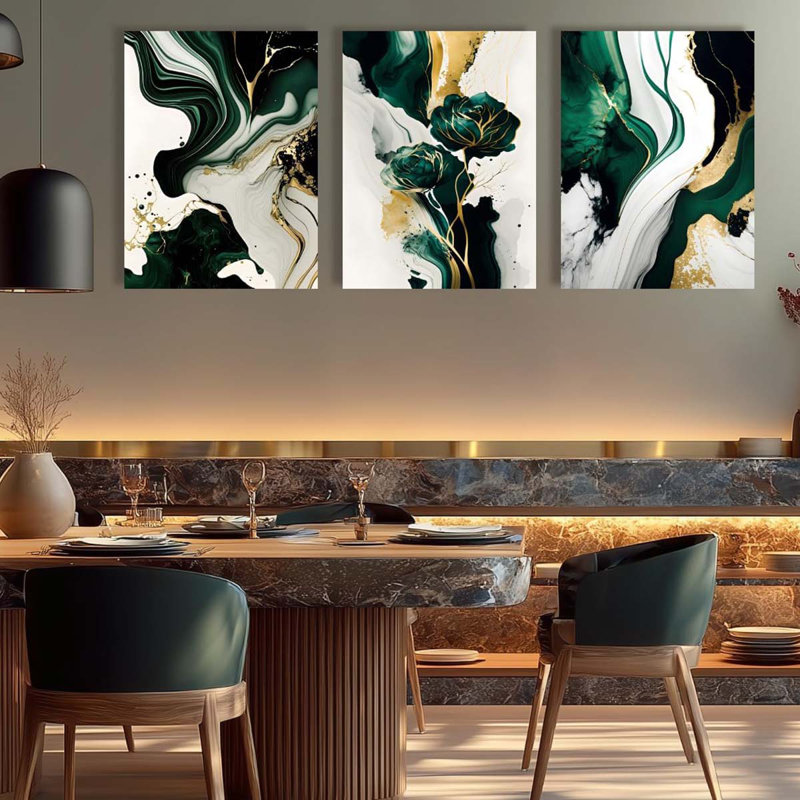 3 Piece Wrapped Canvas Print, 60 cm H x 40 cm W