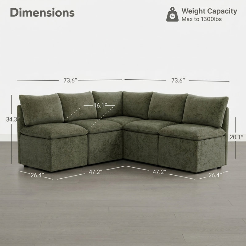 Banquette de coin de salle à manger rembourrée avec rangement, Green