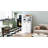 54" Tall White Kitchen Pantry Cabinet, Freestanding Microwave Stand with Drawer & Adjustable Shelves, Buffet Storage Cabinet-20924928
