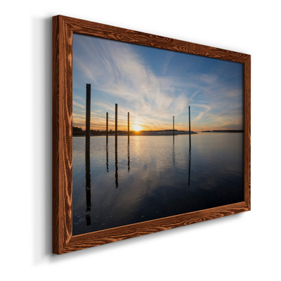 Baie au coucher du soleil - Photographie de cadre photo sur toile