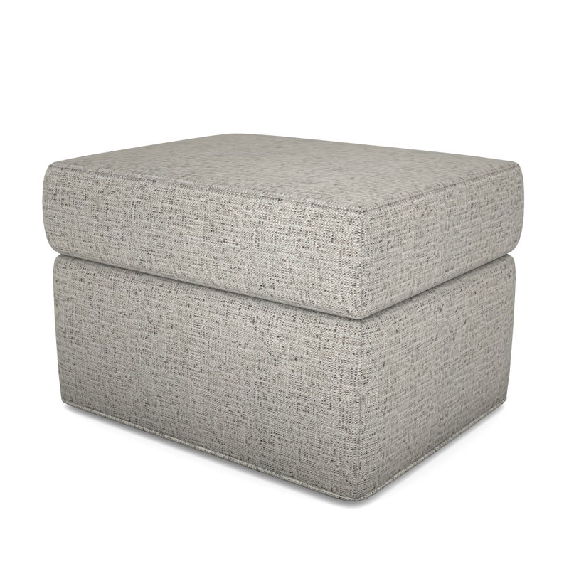 Repose-pieds rembourré Newlin, Non, Graphite Tuck