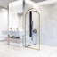 Arden 34" W x 78" H Fixed Framed Shower Screen with 3/8" Clear Glass-552176871