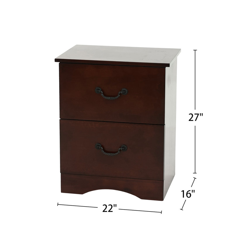 Table de chevet 2 tiroirs Cherry