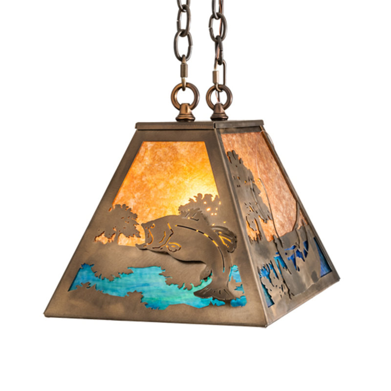 Bass And Fisherman 1 - Light Pendant