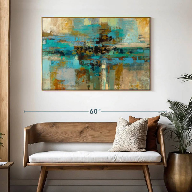 Morning Fjord, 46 po x 31 po, Cadre flottant doré