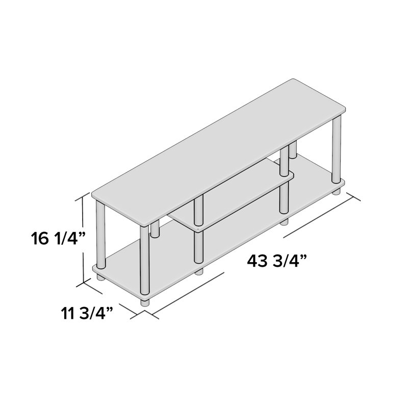 Meg TV Stand for TVs up to 50", Amber Pine/Black