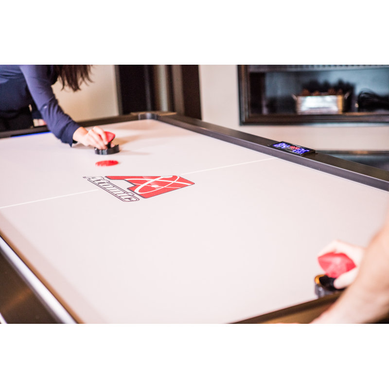 Atomic AH800 8' Black Air Hockey Table with LED Scoring