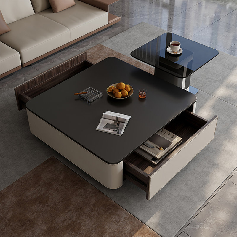 Table basse italienne, H 13,8 po x L 39,4 po x l 39,4 po