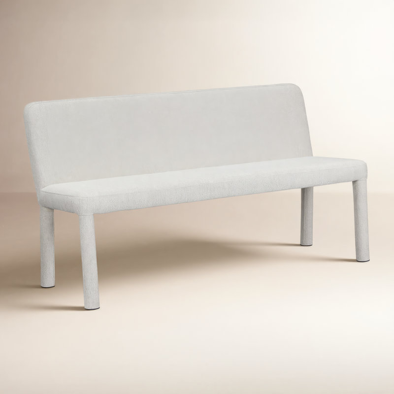 PLACE DINING BANQUETTE LIGHT GREY, Light Grey Basketweave