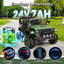 Voiture électrique 2 places 24 Volt pour enfants, 400 W avec autos avec télécommande, véhicule avec Bluetooth, musique, affichage de puissance, haute / basse vitesse, contrôle de la lumière, suspension, vert-90843795