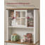 Armoire de cuisine 71 "avec lumières et station de charge, armoire à café avec portes et tiroir, style campagnard, tablettes réglables, blanc rustique
