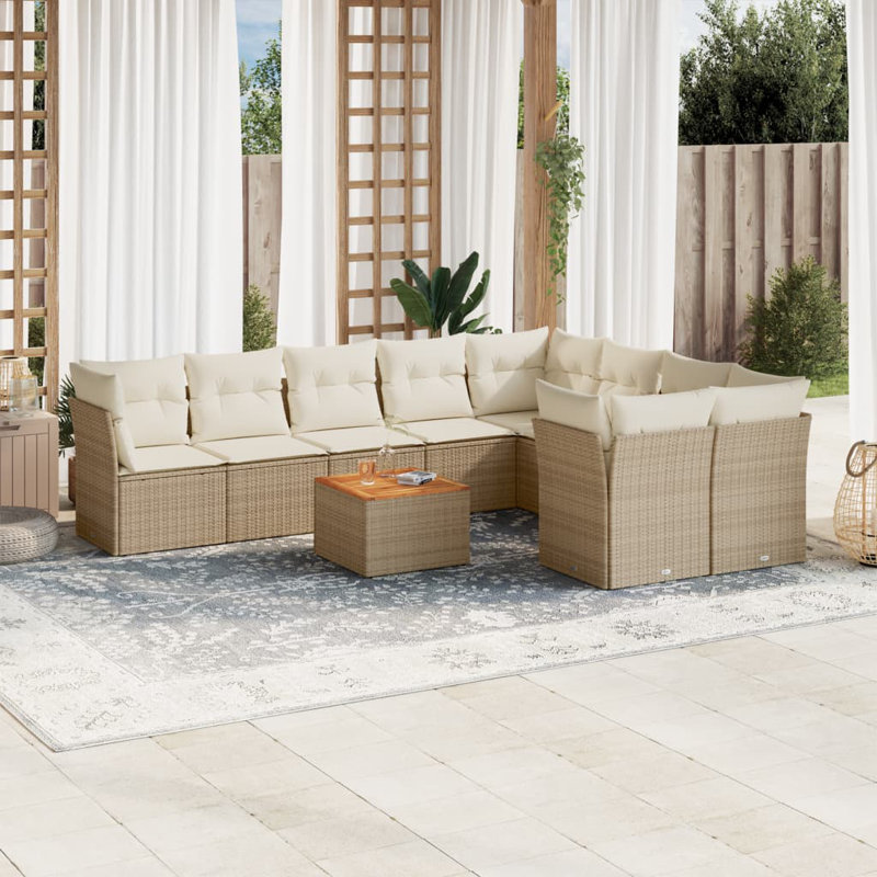 Vidaxl Garden Sofa Set Beige
