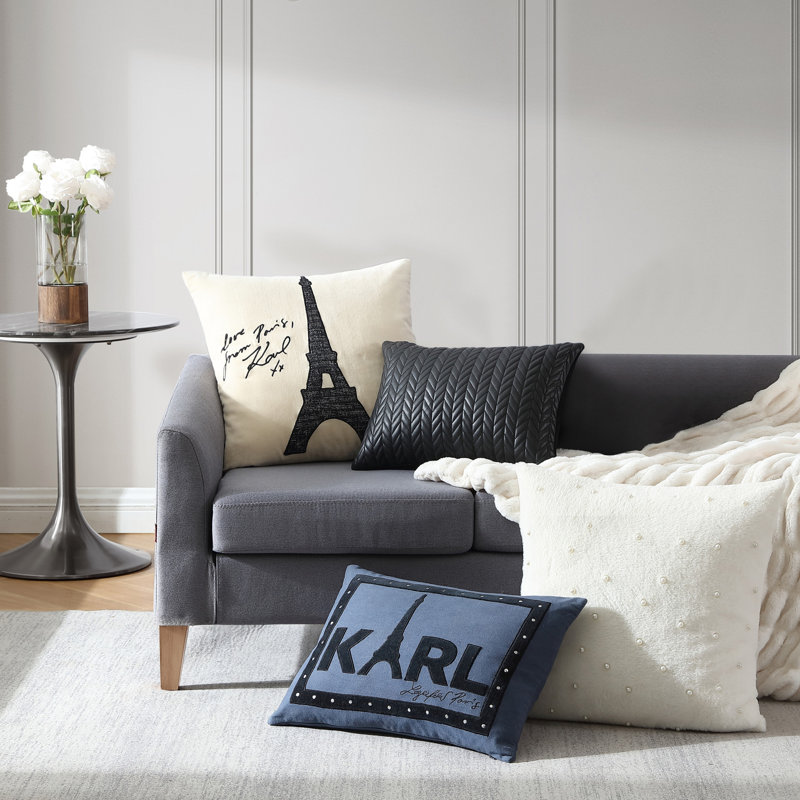 Housse de coussin rectangulaire avec insert lombaire 100% coton Karl Tower