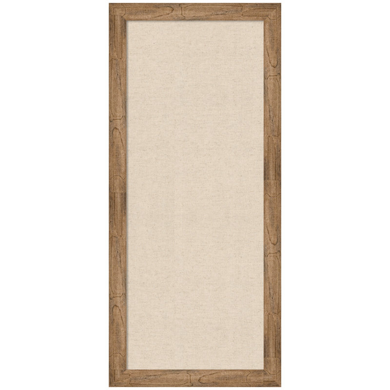 Babillard en tissu rustique en lin avec cadre neutre Kate et Laurel, H 44 po x l 20 po, Owl Brown Narrow
