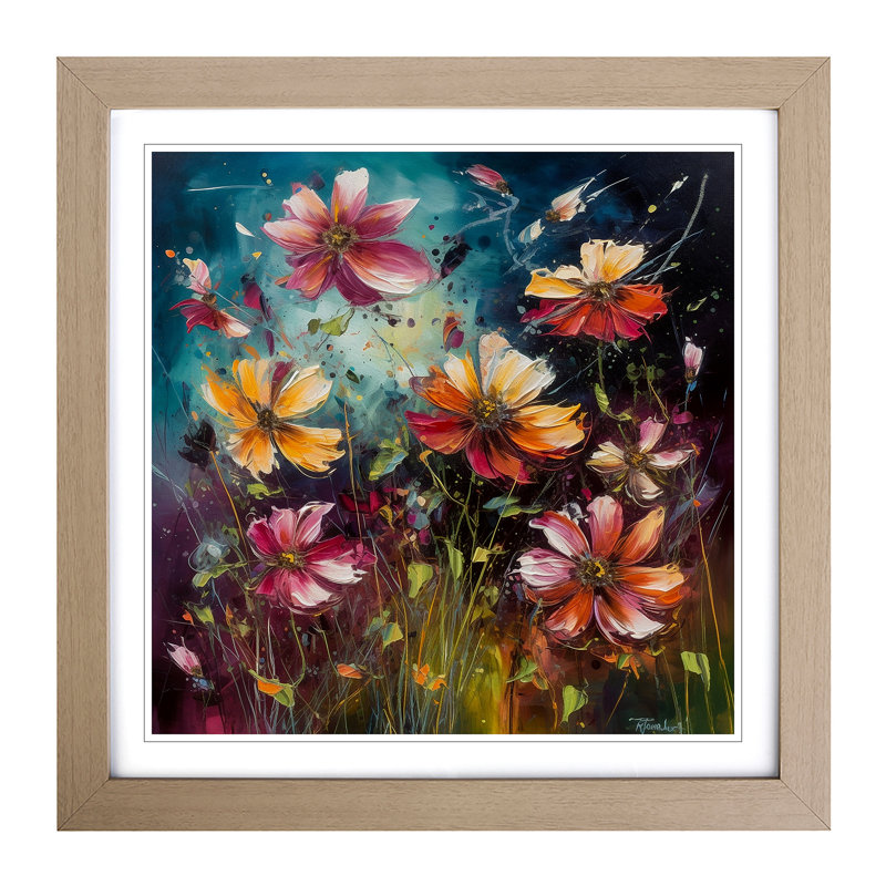 Cosmos Expressionism - Framed Print, Oak