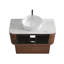Meuble-lavabo 24 po avec lavabo en céramique blanc Carrara et porte-serviettes-133406111-133406115