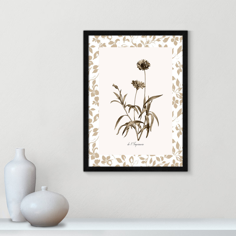 «Neutral Imperial I Print» par Kelly Donovan, 17'' W x 23'' H, Framed Print, Black Woodgrain