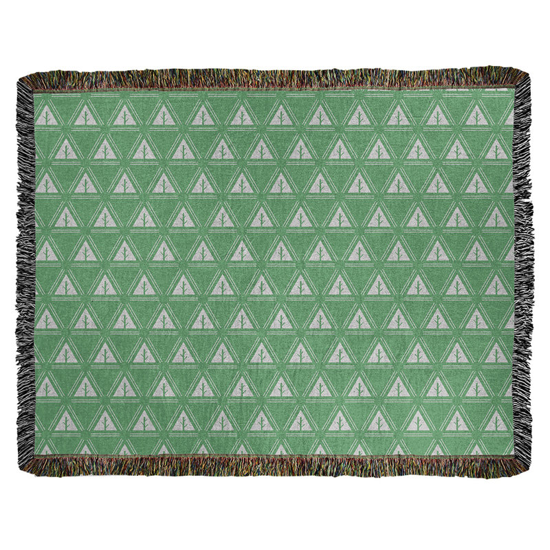 Couverture en coton Theo Nath, l 60 po x L 80 po, Vert
