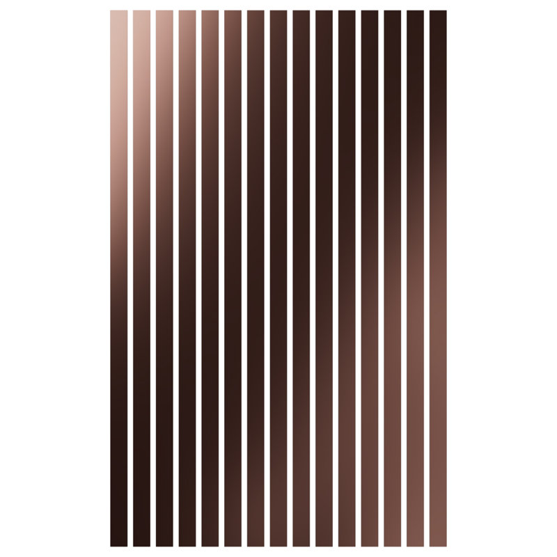 Adjustable Acrylic Slat Wall Panel Kit, 94" H x 45" W, Rose Gold Mirror