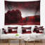 Tapisserie paysage paysage printemps rouge mystique-28497342