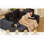 Canapé modulaire modulaire avec méridienne, canapé Cloud moderne en forme de L avec siège profond, canapé modulaire pour salon, chambre à coucher, bureau, sans assemblage requis, noir