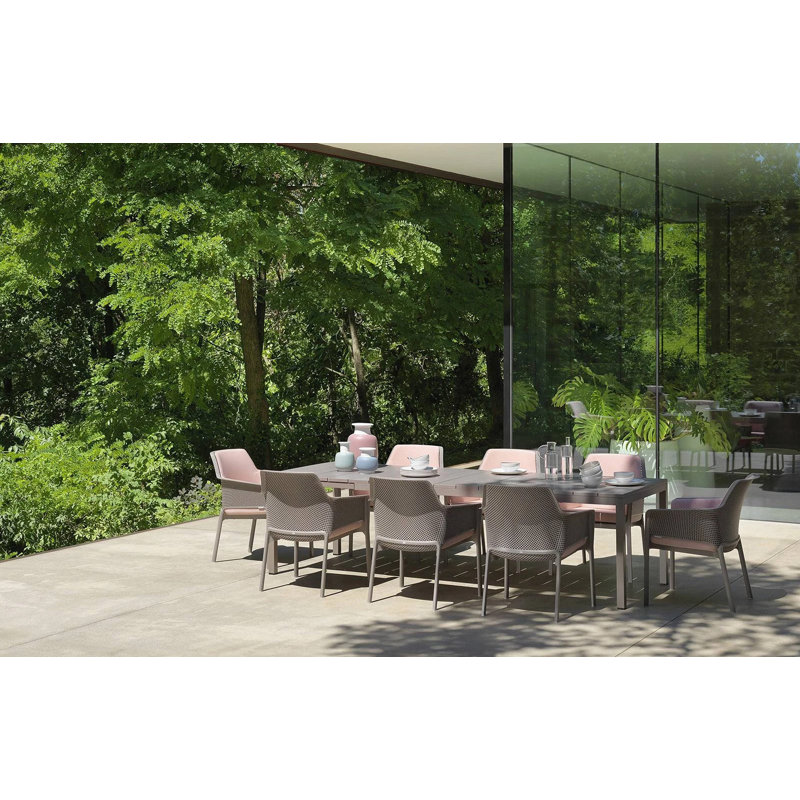 Rio Outdoor Dining Table, Anthracite, 29.92" H x 39" W x 110.24" L