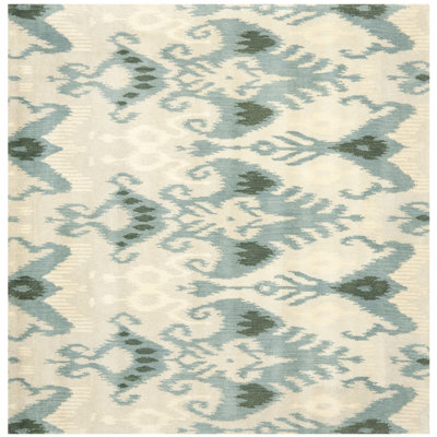Kline Ikat Hand Tufted Wool Ikat Rug