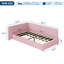 Lit double en velours avec tête de lit allongée, barrières de sécurité, 2 configurations et capacité de charge de 363 kg-1680839942
