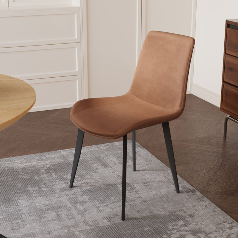 Ensemble de table de salle à manger ovale 7 pièces avec 6 chaises assorties pour la salle à manger, Brun