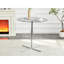 Table ronde haute en verre, table ronde de 36 pouces, plateau en verre trempé, support robuste à quatre colonnes plaqué en chrome argenté, convient aux tables rondes transparentes dans les petits espaces, les cuisines