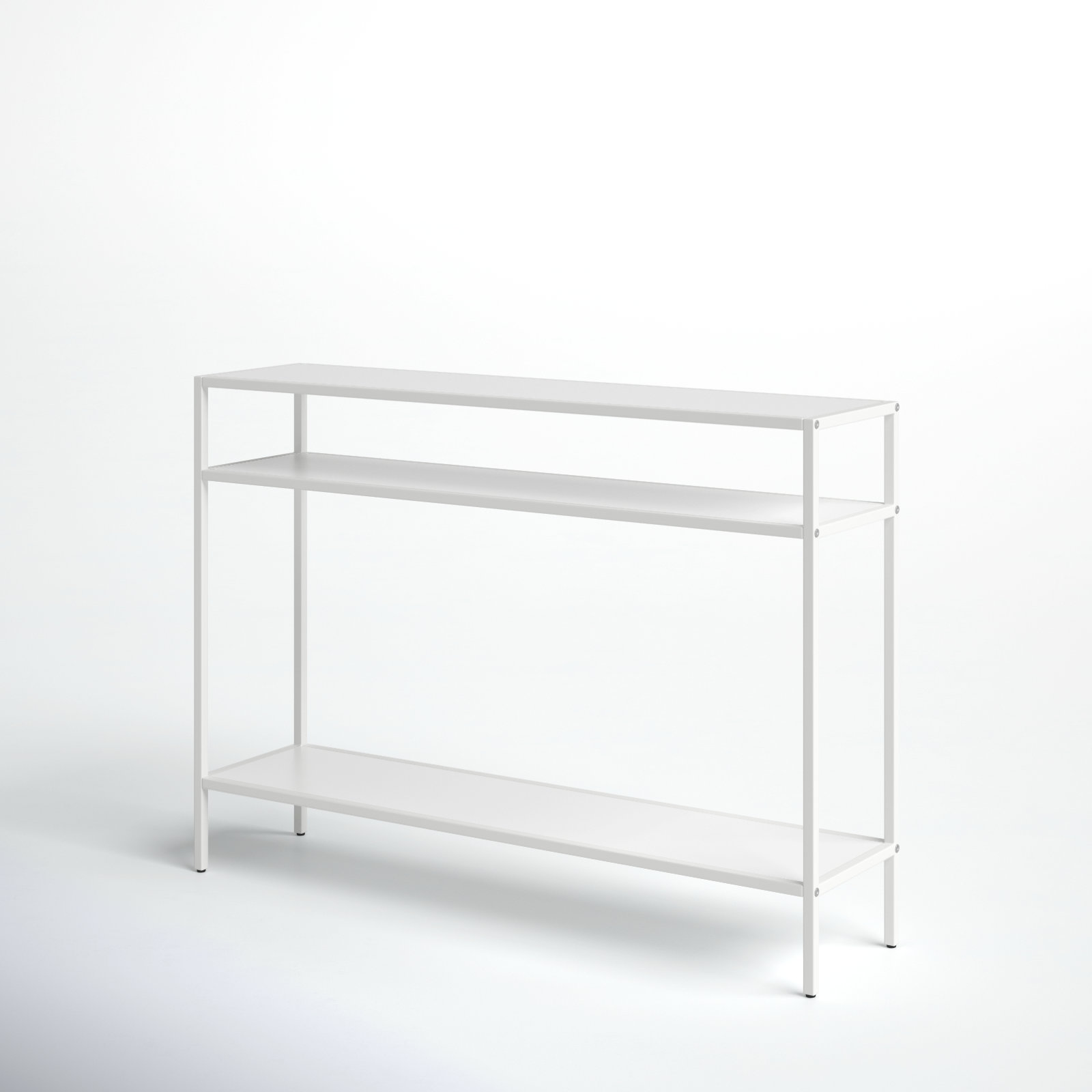 Aisha Console Table, Matte White, 30" H x 42" W x 10" D
