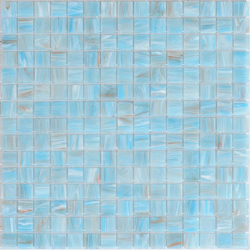 Celestial 0.8" x 0.8" Glass Grid Mosaic Wall & Floor Tile , Light Blue