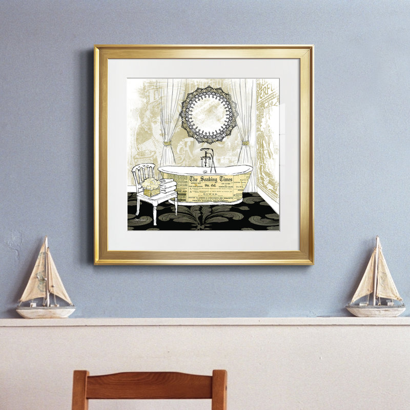 So Soho Times - Impression sur cadre photo, Papier encadré doré, H 17,5 po x l 17,5 po x P 1,5 po