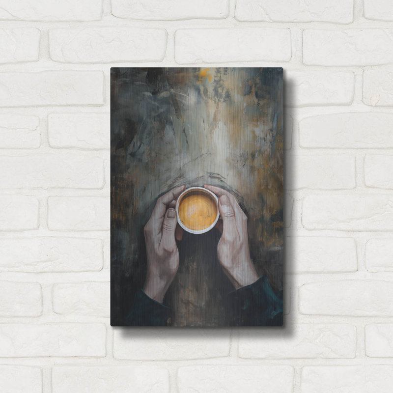 Art mural en métal Winston Porter «Coffee Time» par Andreas Magnusson, H 16 po x l 12 po