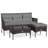 Hersey Wood 4 - Person Patio Conversation Set with Cushions-834704902