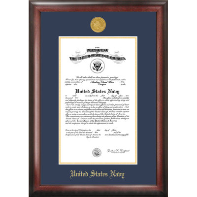 Navy Certificate Picture Frame