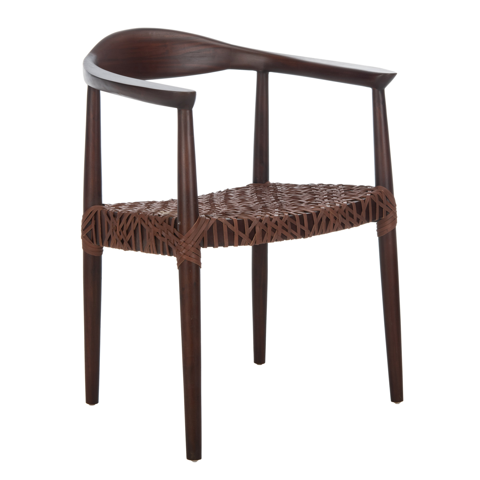 Kazbah Leather Arm Chair, Brown